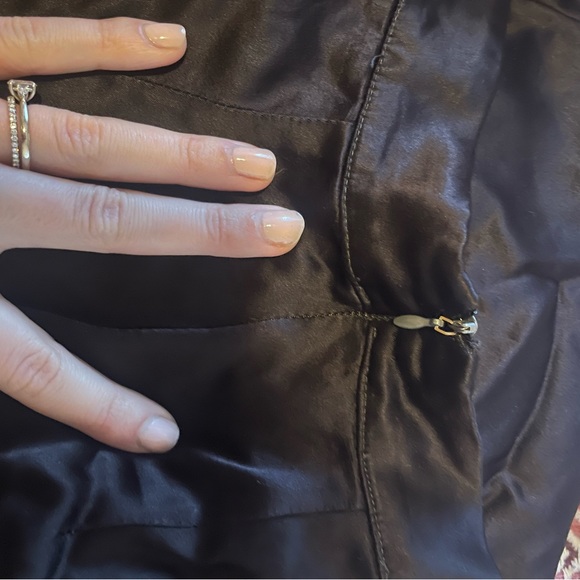 Quiet Luxury Tailored Silk Wide leg Trousers (in Black) - Picture 10 of 10